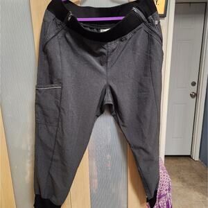 Womens grey and black streetwear joggers size XL Petite